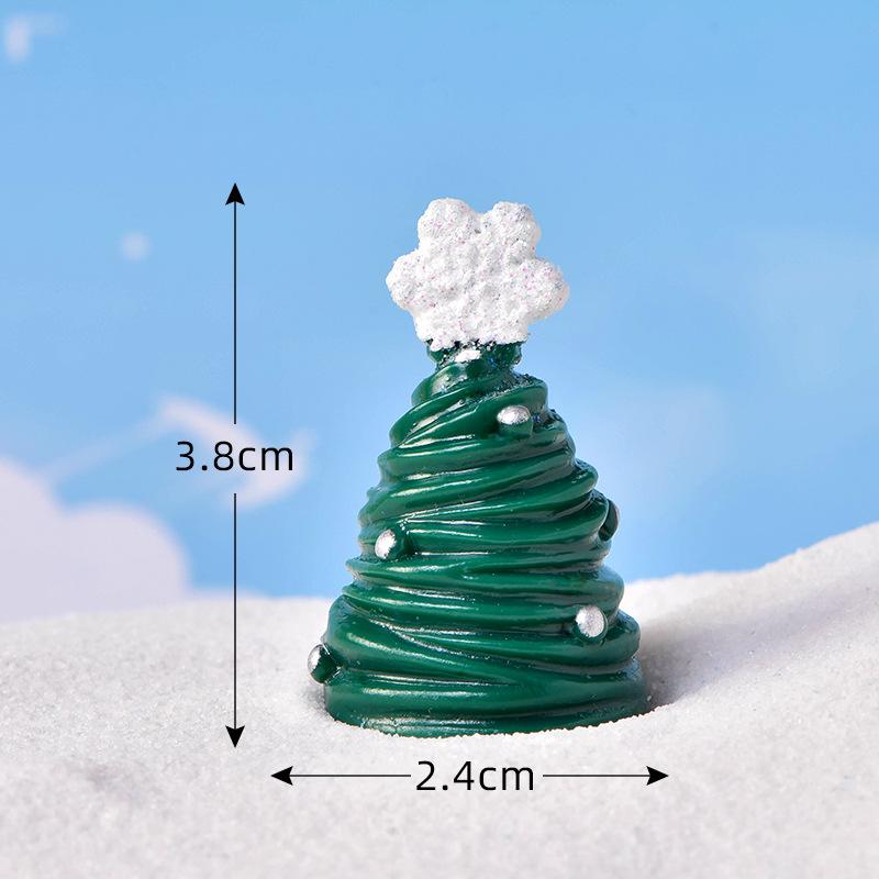Mini Christmas Tree Couple Figurine Doll Garden Decor Ornament Kid Toy Miniature Landscape Christmas Decorations for Home