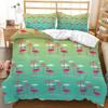 Bed Three-Piece Quilt Cover Ins Wind Animal Pattern Print Kit Home Textile Skin