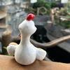 Курица орнамент смола ручная роспись сидящая статуя цыпленка украшение забора фигурка цыпленка для дома сад лестница ферма патио