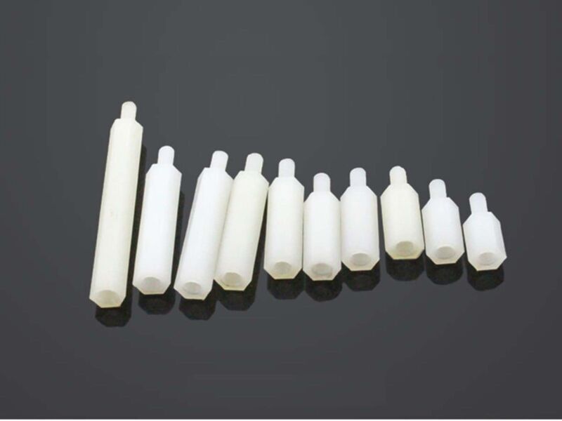 25Pcs White Male To Female Nylon Standoff M2-M4 PCB Standoff Spacer Column Plastic Spacing Pillar