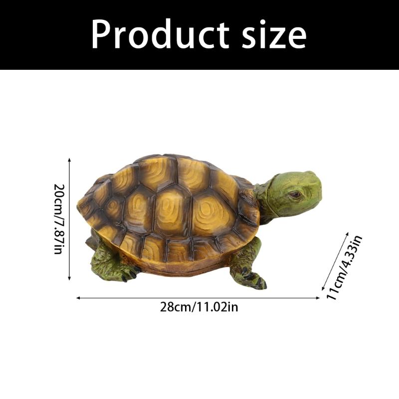 Floating Resin Tortoise Figurine Pond Statue Outdoor Accessories Float Tortoise Funny Craft for Garden Park Pool Pond