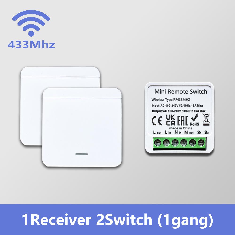 433MHz Universal Wireless Switch Mini Relay Receiver Module 4 Styles of Remote Controls For LED Light Smart Home Automation
