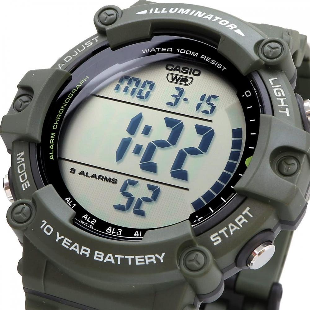 Casio Мужские Стандартные Цифровые Часы Военно-Зеленые Ae 1500whx 3av