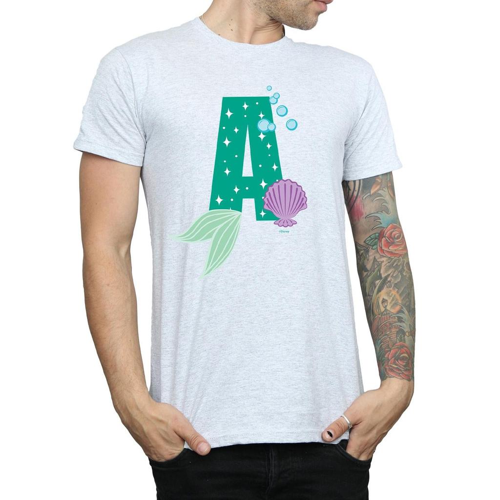 Disney Mens Alphabet A Is For Ariel T-Shirt