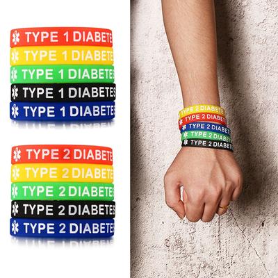 Медицинский браслет для экстренной помощи, силиконовый браслет для мужчин и женщин, унисекс, 5 шт./масса, браслет для оповещения о состоянии здоровья, 7,5 дюйма