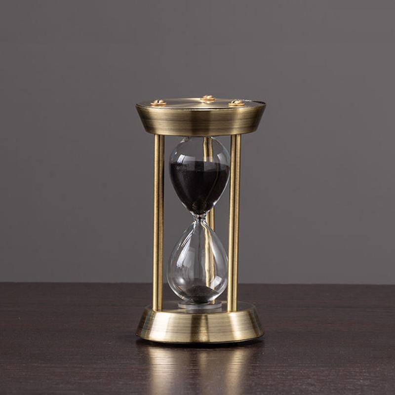 15 минут ретро металлический маятник песочные часы ручной работы домашний офис настольная композиция орнамент песочные часы украшение песочные часы