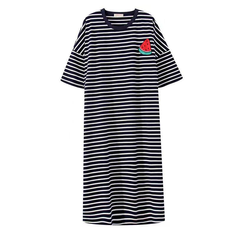 2022 Summer Cartoon Watermelon Women's Plus Size Mid-Length Dress
