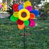 Sunflower Windmill Pinwheel Colourful  Sequins Foldable Windmill Carry  Camping  Picnic Home Garden  Decoration
