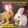 Realistic Bunny Toy Kids Interactive Jumping Rabbit Plush Toy Lifelike Ears Twitching