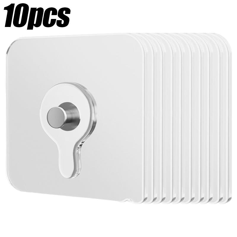 10/150x Прозрачные настенные крючки-наклейки Без сверления Без гвоздей Самоклеящиеся Крючки-вешалки для фоторамки, часов, винтов Держатели Органайзеры