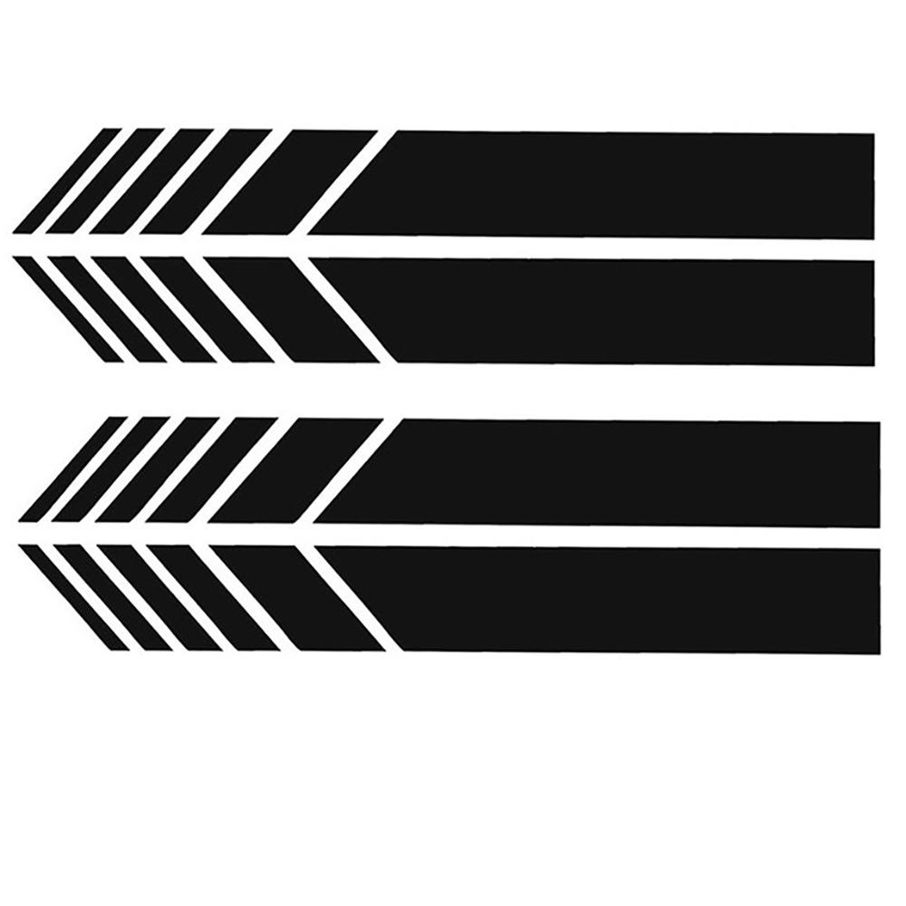 4 PCS Rearview Mirror Decoration Carbon Fiber Style 5D Sticker Stripe Decal Car Accessories