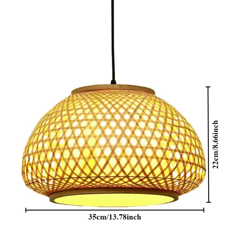 Подвесной светильник в китайском стиле из бамбука, плетеные вручную подвесные светильники из бамбука, декор для ресторана, подвесные светильники