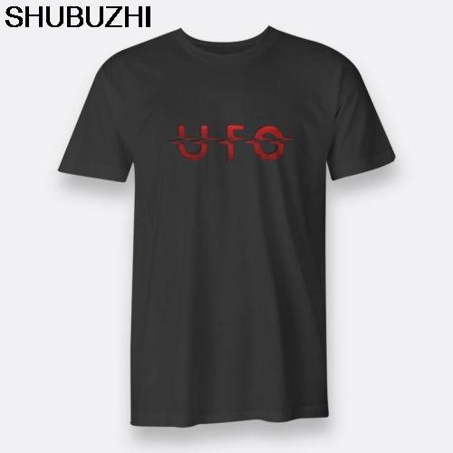UFO The Rock Band Футболки Черные S3XL Мужские Футболки Крутые Повседневные футболка с гордостью мужская Унисекс Новая Мода футболки топы sbz1024
