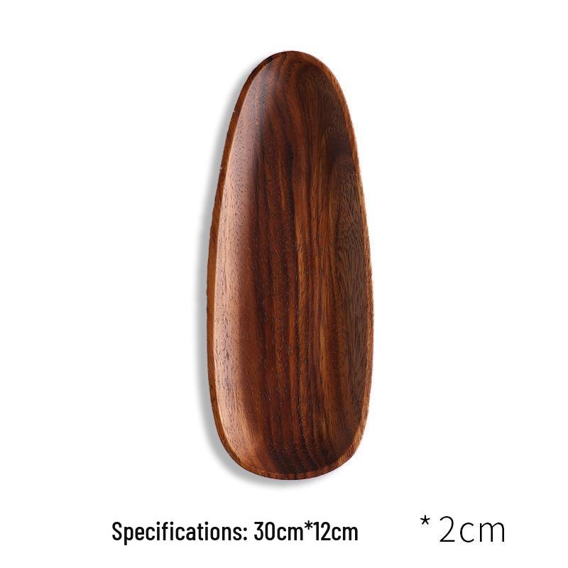 Универсальный поднос из японского ореха – Идеально подходит для подачи чая, фруктов или пиццы в отелях