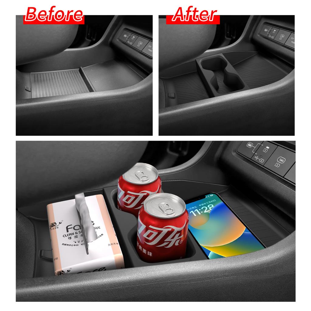 Для Hyundai Tucson 2025 Только для электронной трансмиссии Нижний органайзер-лоток для хранения на центральной консоли Черные автомобильные аксессуары