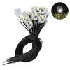 White SMD 3528 Chip LEDs with Wiring and Resistors for Model and Dioramas 20-Pack Trains, Railways, Buildings,