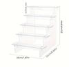 3-5 Tier Acrylic Display Stand Transparent Ladder Display Riser Rack For Cupcake Perfume Jewelry Doll Figures Décor Organizer