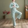 Cotton And Linen Women's Clothing Suit Chinese Style Traditional Clothing Two-piece Set