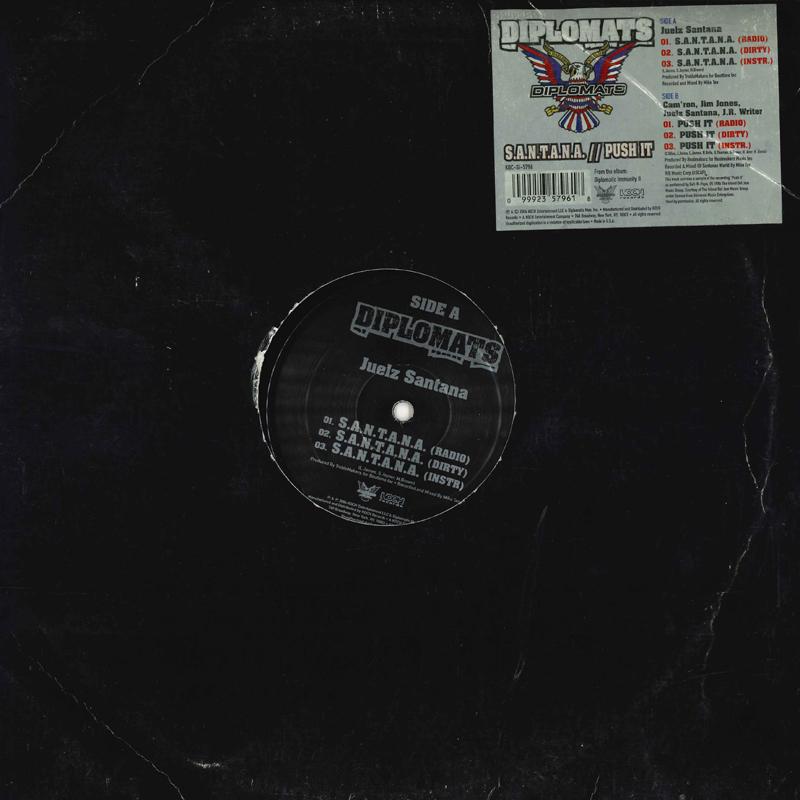 12-дюймовая пластинка JUELZ SANTANA / DIPLOMATS - S.a.n.t.a.n.a. / Push It KOCSI5796 KOCH 2004 США Рэп и Хип-хоп/R&B Б/у