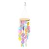 Creative Seashell Wind Chime Mirror – Simple Pastoral Style for Living Room, Study, or Balcony Decor.