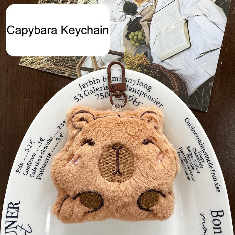 Милый мультфильм капибара плюшевый брелок кулон мягкая капибара брошь милый новинка рюкзак украшения аксессуары подарки