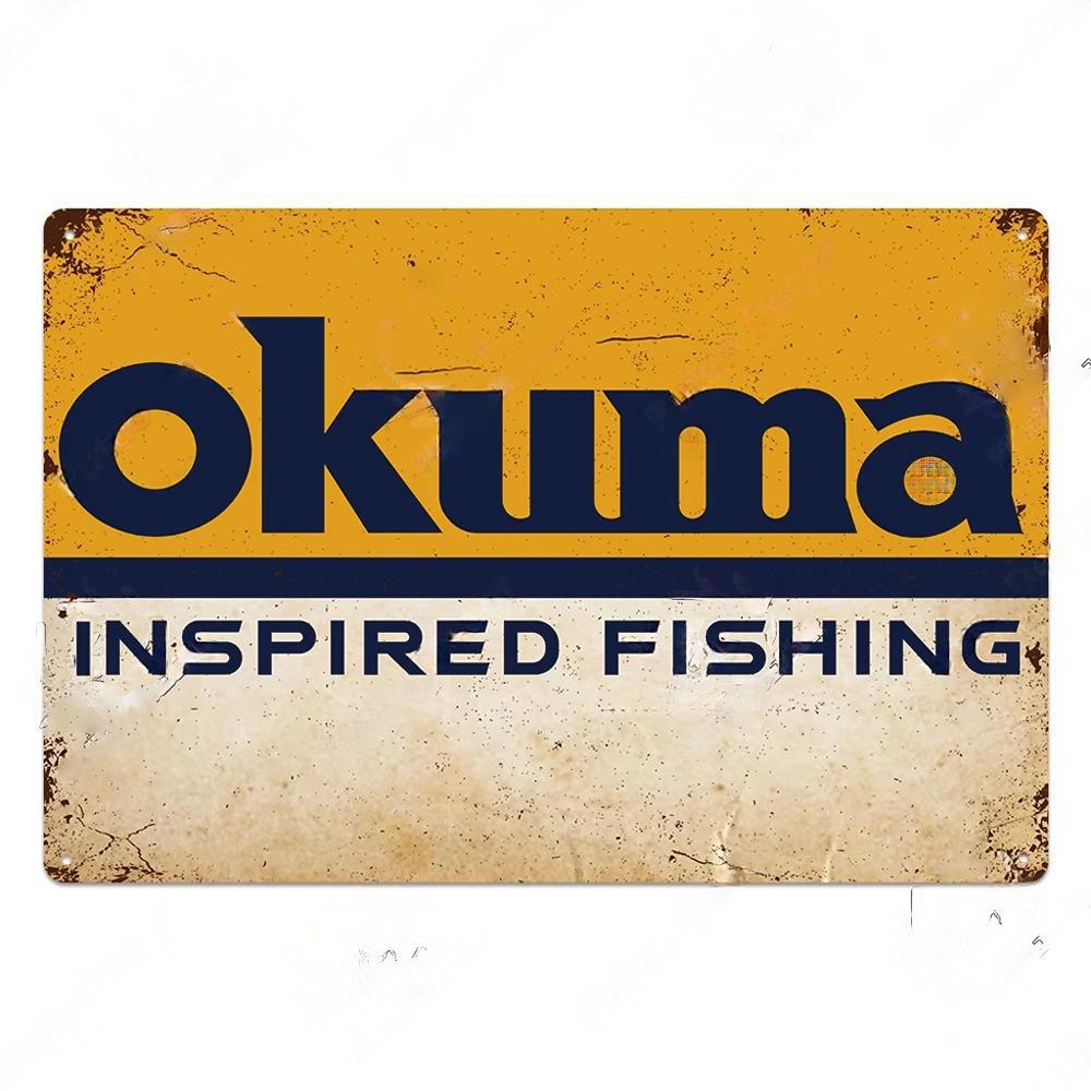 Fishing Gear Posters Vintage Metal Tin Signs Decor Retro Plaque Metal Plate Home Wall Art Room Decoration For