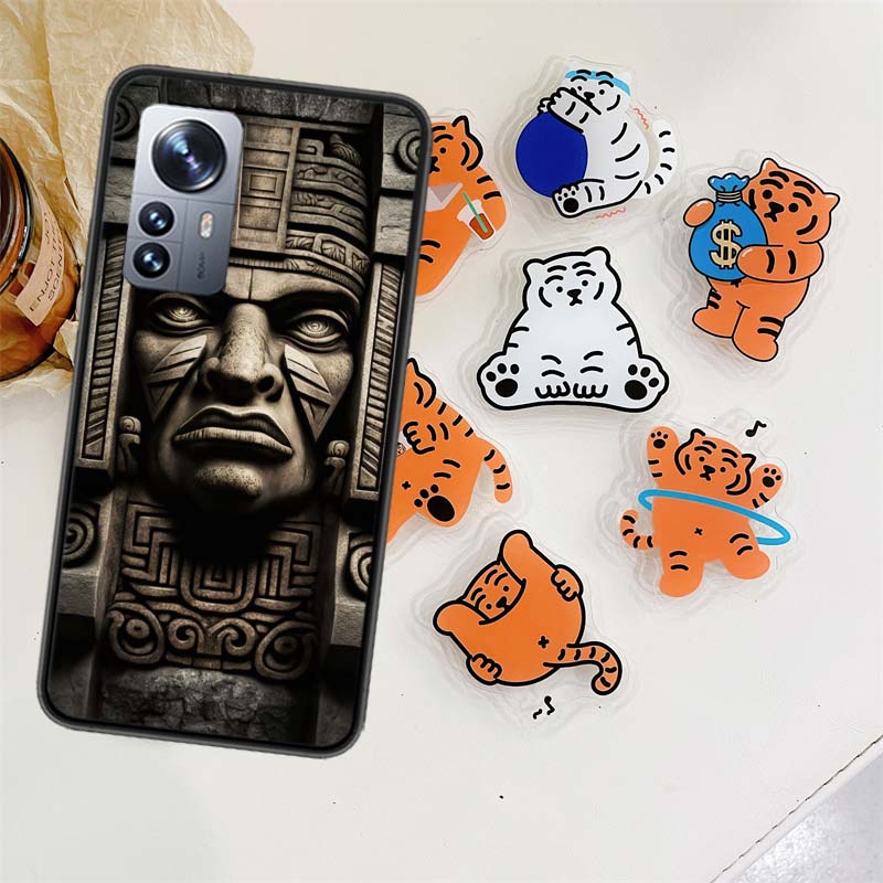 Aztec Maya Stone Phone Case For Xiaomi Poco X7 F6 F5 Pro F7 14 Ultra Mi 15 11 Lite F3 M6 M5S M4 11T 10T Pro Cover Capa
