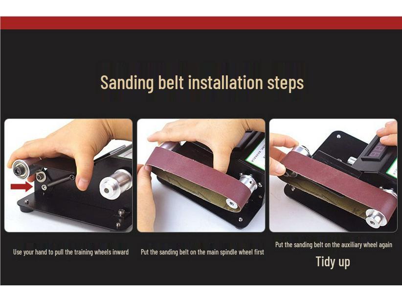 Мини шлифовальный станок для заточки ножей с лентой из оксида алюминия 330*30 мм