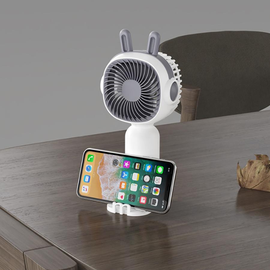 Мини-портативный вентилятор, Маленький и мощный, Милый дизайн, Персональный ручной вентилятор и настольный с подставкой, Легкий, Заряжаемый от USB