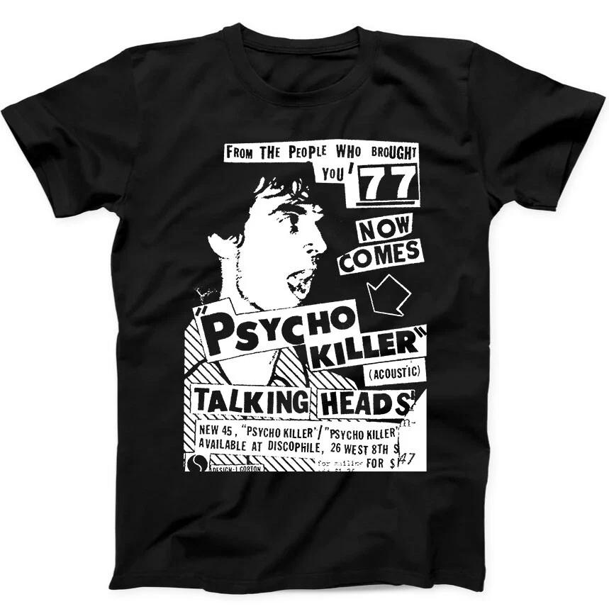 Talking Heads Psycho Killer Группа Панк Рок Музыка Подарок Футболка Черная Футболка 45