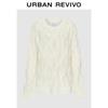 UR Women's Autumn 3D Floral Diamond Knit Sweater
