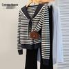 Women's Wool Blend Striped Knit Sweater