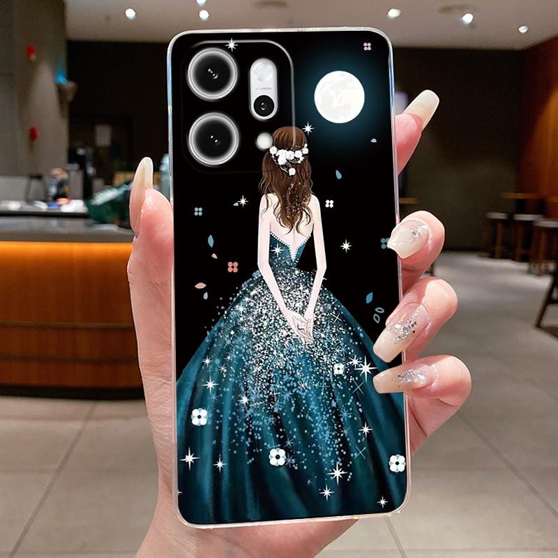 Для Oppo Reno 14 Pro 5G 2025 Чехол Прозрачный Роскошный Модный Бабочки Цветы Мягкий Тонкий Корпус Чехол Для Reno14 14Pro Reno14Pro Обложка
