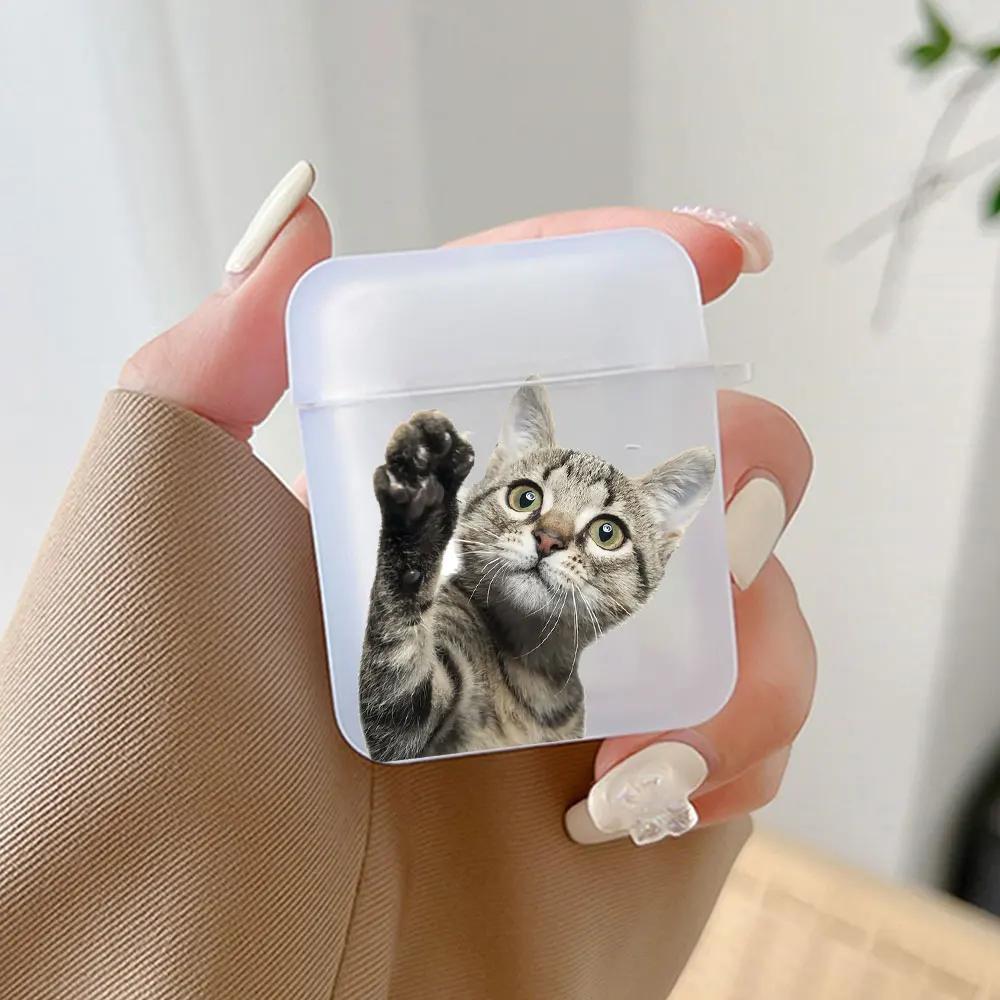 Милый чехол для наушников в виде животного с кошачьими ушками для Airpods 4-го 3-го Pro 3 2 Ударопрочные чехлы для Airpod 2 3 1 Защитный аксессуар Чехол Fundas