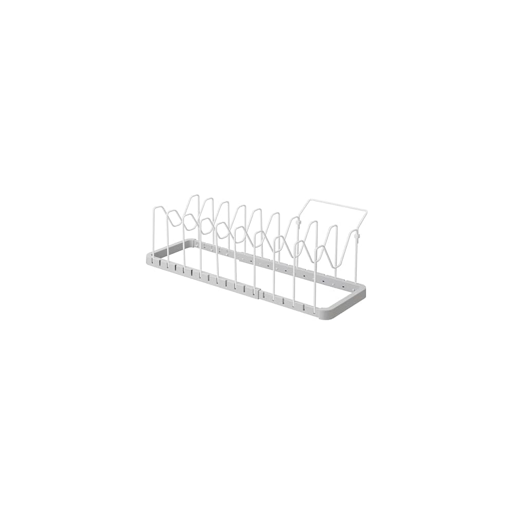 Yamazaki (Yamazaki Industries) Expandable Under-Sink Pot Lid and Frying Pan Stand, White, Approx.