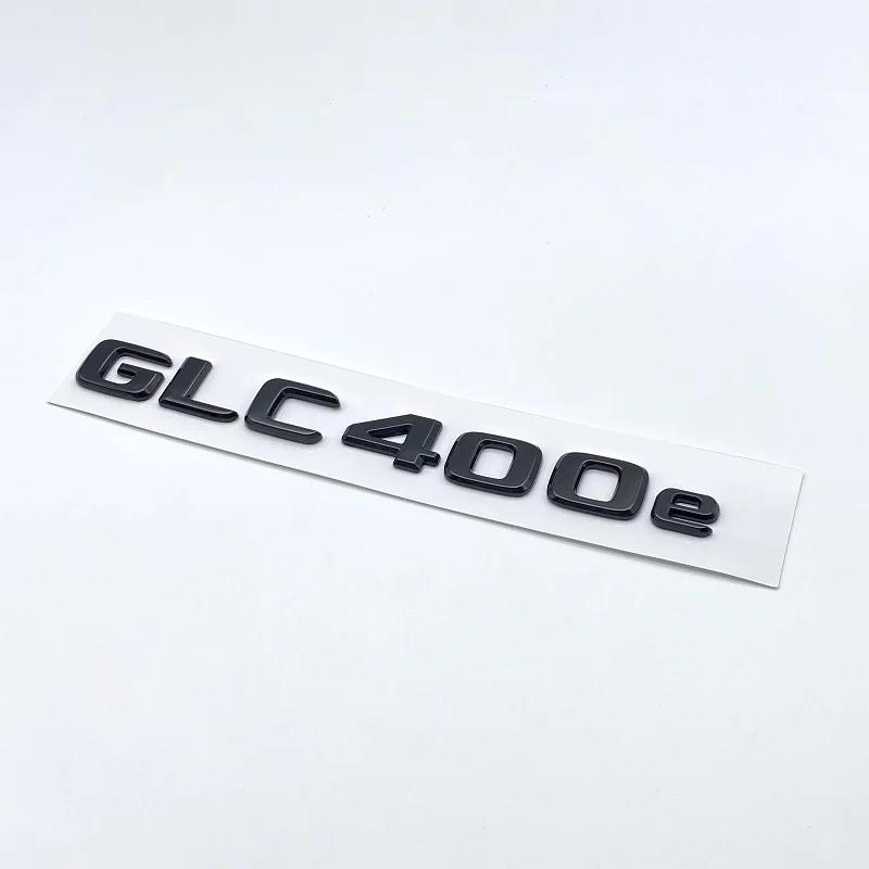 3D ABS Chrome Black Letters GLC300de GLC300e GLC350e GLC400e 4Matic Emblem for Mercedes-Benz GLC X253 Car Trunk Logo Sticker PI1