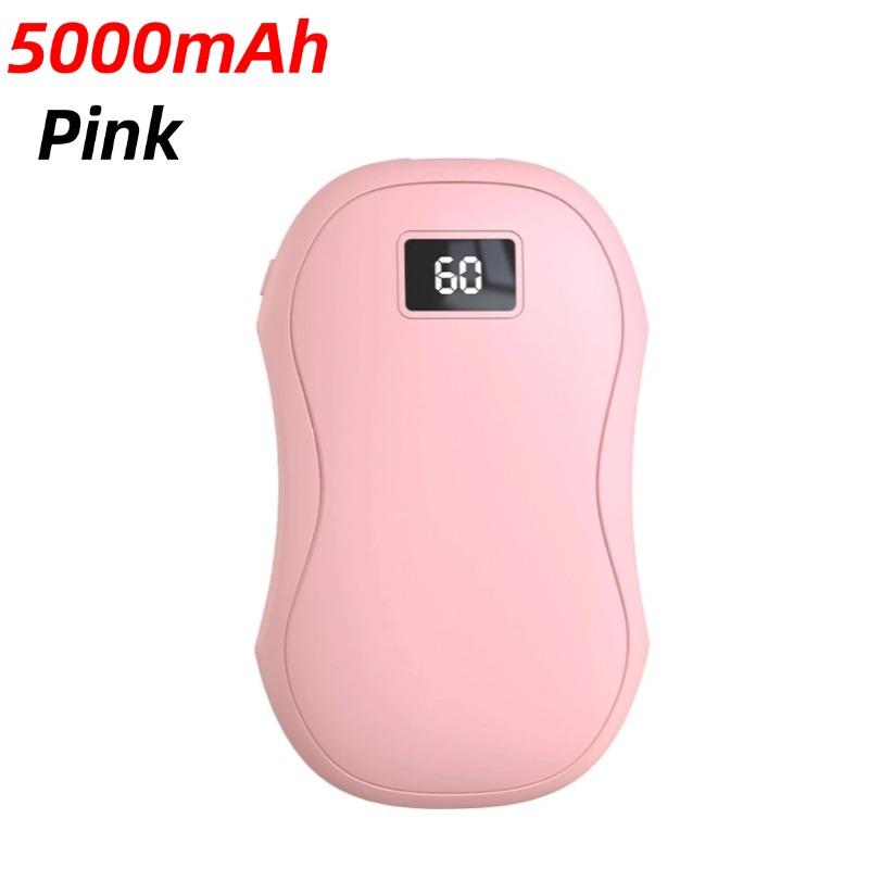 Зимняя грелка для рук 2 в 1 Портативная мини-грелка для рук с зарядкой через USB Двусторонняя грелка для рук Цифровой дисплей Быстрый нагрев грелка для рук