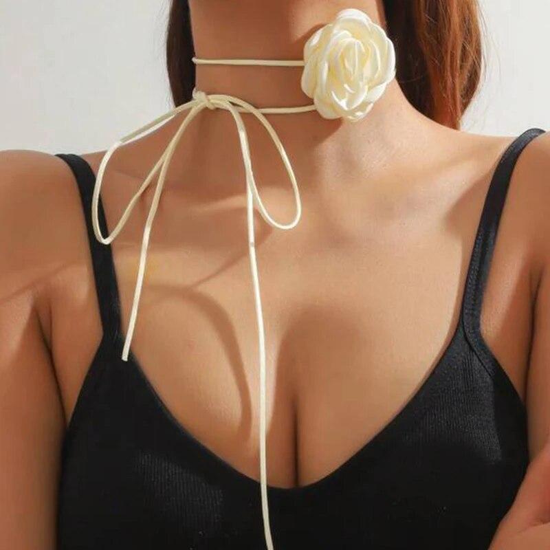 Изысканное колье-чокер с искусственным жемчугом, модный галстук-бабочка на шнуровке, бархатное ожерелье, индивидуальное простое ювелирное изделие для женщин