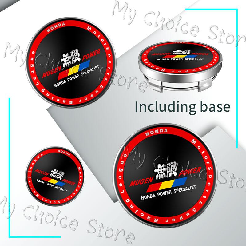 4Pcs/lot 56mm Car Styling Mugen Logo Hubcap Wheel Centre Hub Caps Emblem Sticker For Honda Civic Accord CRV Hrv Jazz Accessories