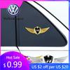 Для VW Volkswagen Jetta MK5 Golf 1 шт. Новый значок автомобиля Металлические крылья Наклейка на кузов Декор автомобиля Товары для автомобиля Для Volkswagen Tiguan Bora POL