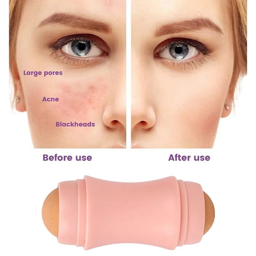 Инструмент для ухода за кожей, палочка для удаления масла с лица, 2 шарика, массажная палочка, ролик для поглощения масла для лица, дом