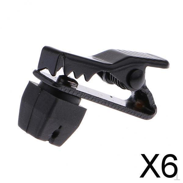 6xMini 5mm Microphone Lapel Tie Clip Holder for Chat Meeting Interview
