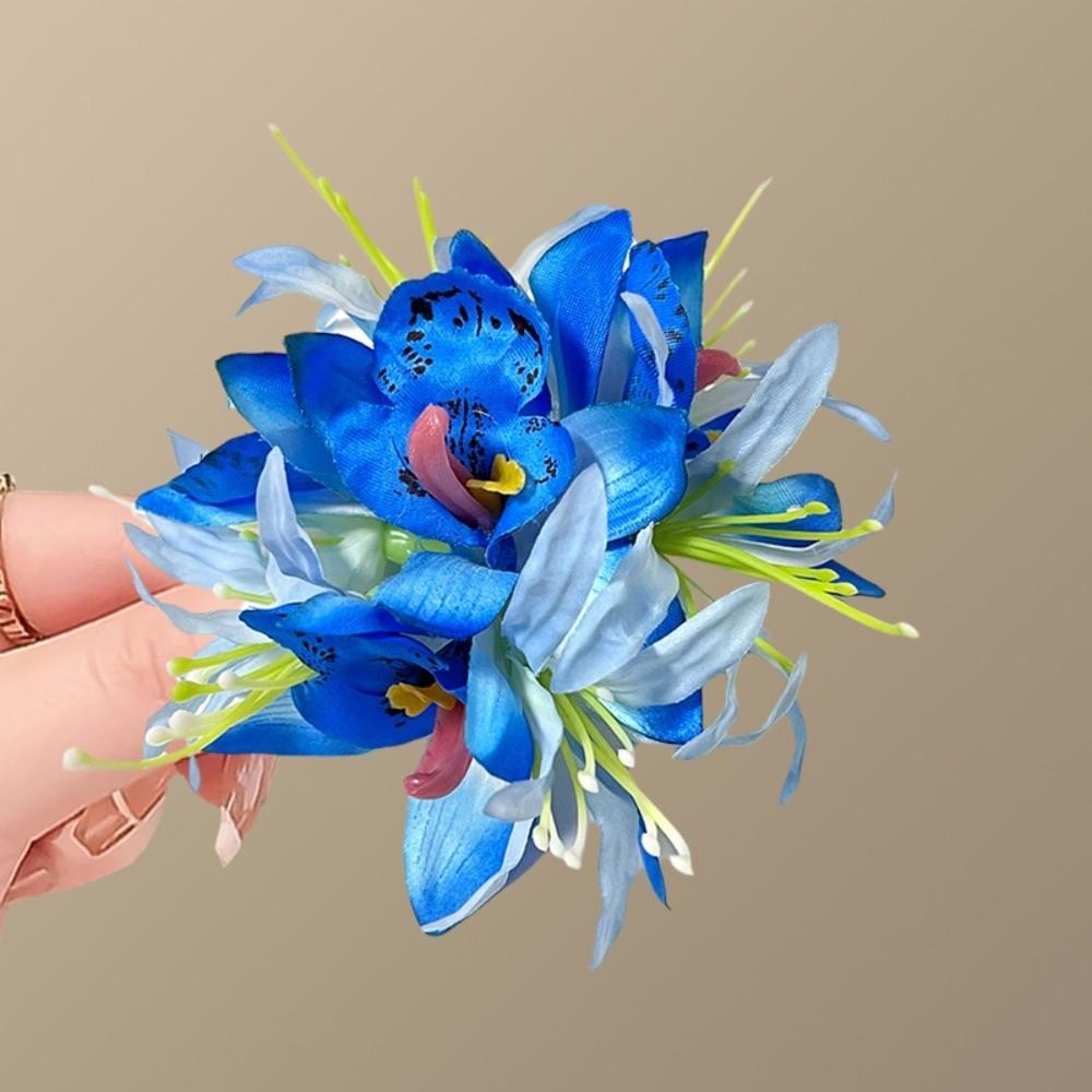 Elegant Flower Hair Clip Vintage Hawaiian Duckbill Clip Fashion Floral Hair Accessory Wedding