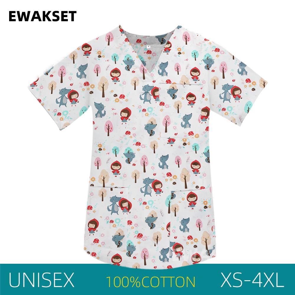 Женский скраб, медицинская форма, косметические скрабы с принтом, топы, брюки, одежда для медсестер, спа, больничная клиническая хирургическая форма, большие размеры