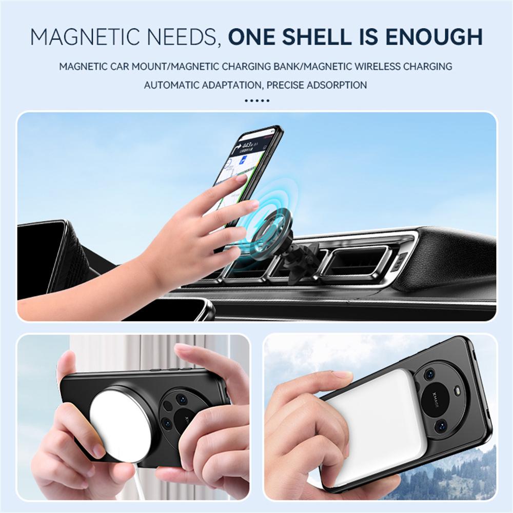 For Huawei Mate 70 Magnetic Case Hidden Kickstand Skin-Feel Matte PC TPU Phone Back Cover