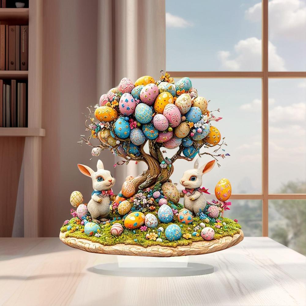 2D Плоский Богемский Акриловый Кролик Декоративный Знак, Настольный Знак, Стоящий . Подарочное украшение, Perf F7R7