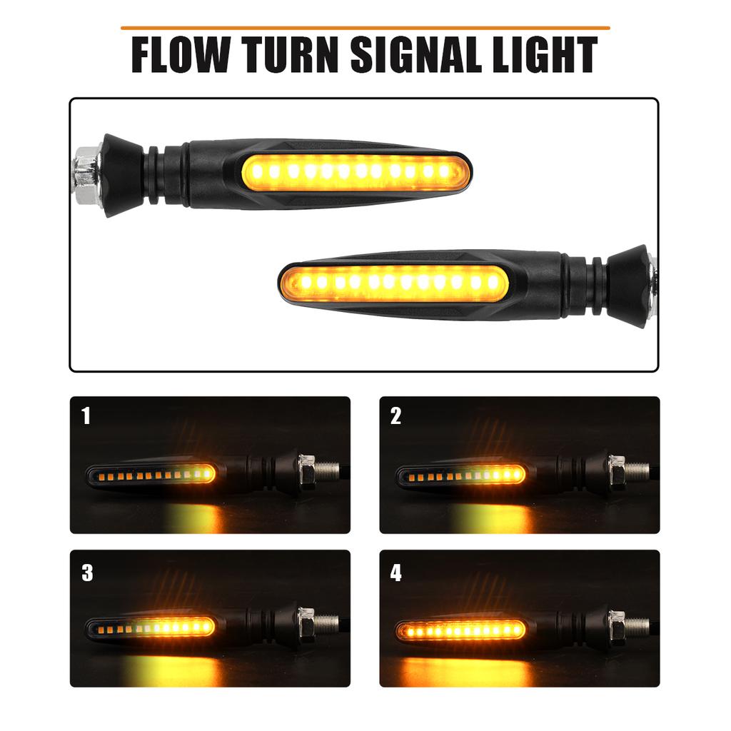 2 шт. мотоциклетные указатели поворота 12 В светодиодный задний фонарь проточная вода мигалка IP68 гибкие мотоциклетные мигающие огни