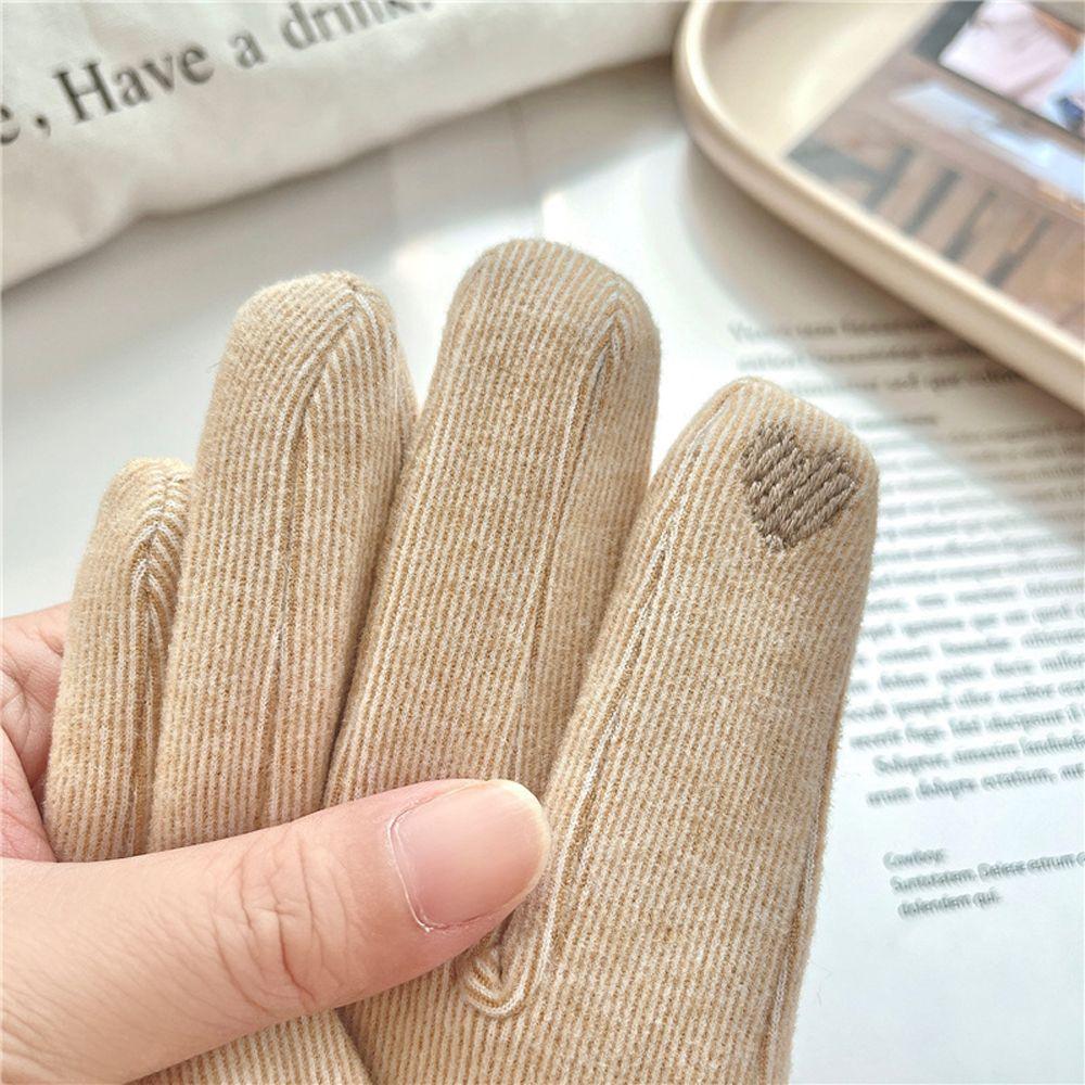 Full Finger Gloves Autumn Winter Female Gloves Korean Style Gloves  Driving Mitten