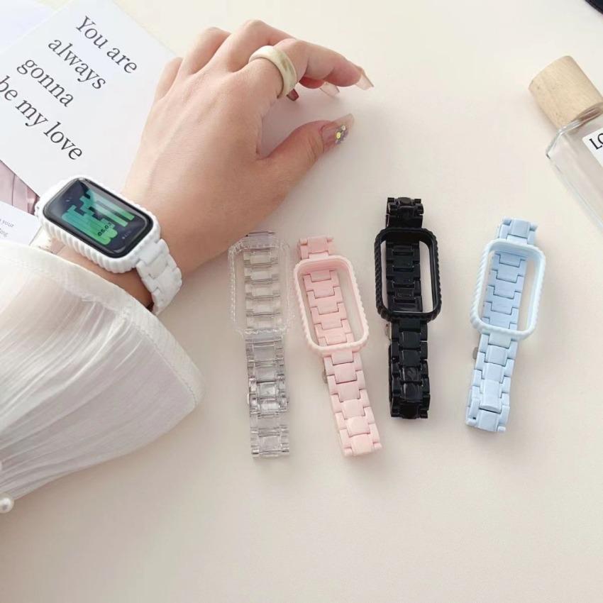 Ремешок для Huawei Band 7 8 Correa SmartWatch, чехол с имитацией керамики, браслет-браслет для Honor Band 6, Huawei Band6