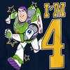 Toy Story Childrens/Kids I'm 4 Buzz Lightyear Birthday Pullover Hoodie